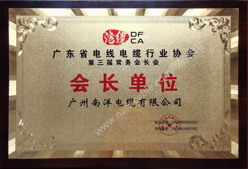 广东省电线电缆行业协会会长单位